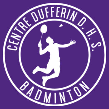 CDDHS Badminton  Short Sleeve Performance T-Shirt Purple Design